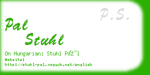 pal stuhl business card